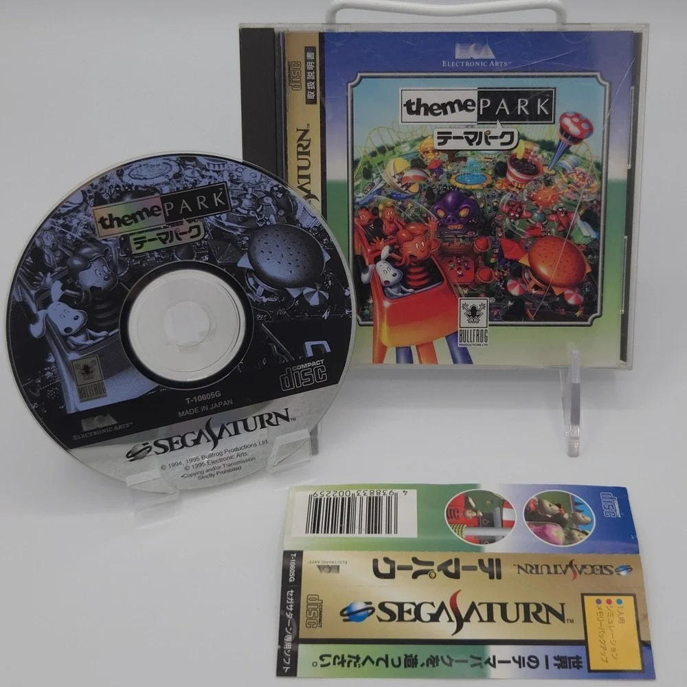Theme Park - Sega Saturn - Japan Import - NTSC-J - CIB w/ Obi - EA - US Seller